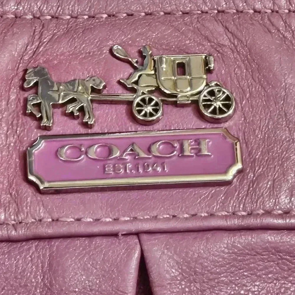 Coach Pink Leather Bag - Picture 2 of 13